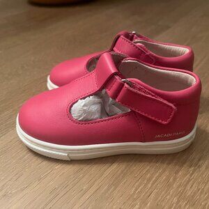 NEW JACADI SALOME BABY GIRL HOT PINK SHOES SIZE 23